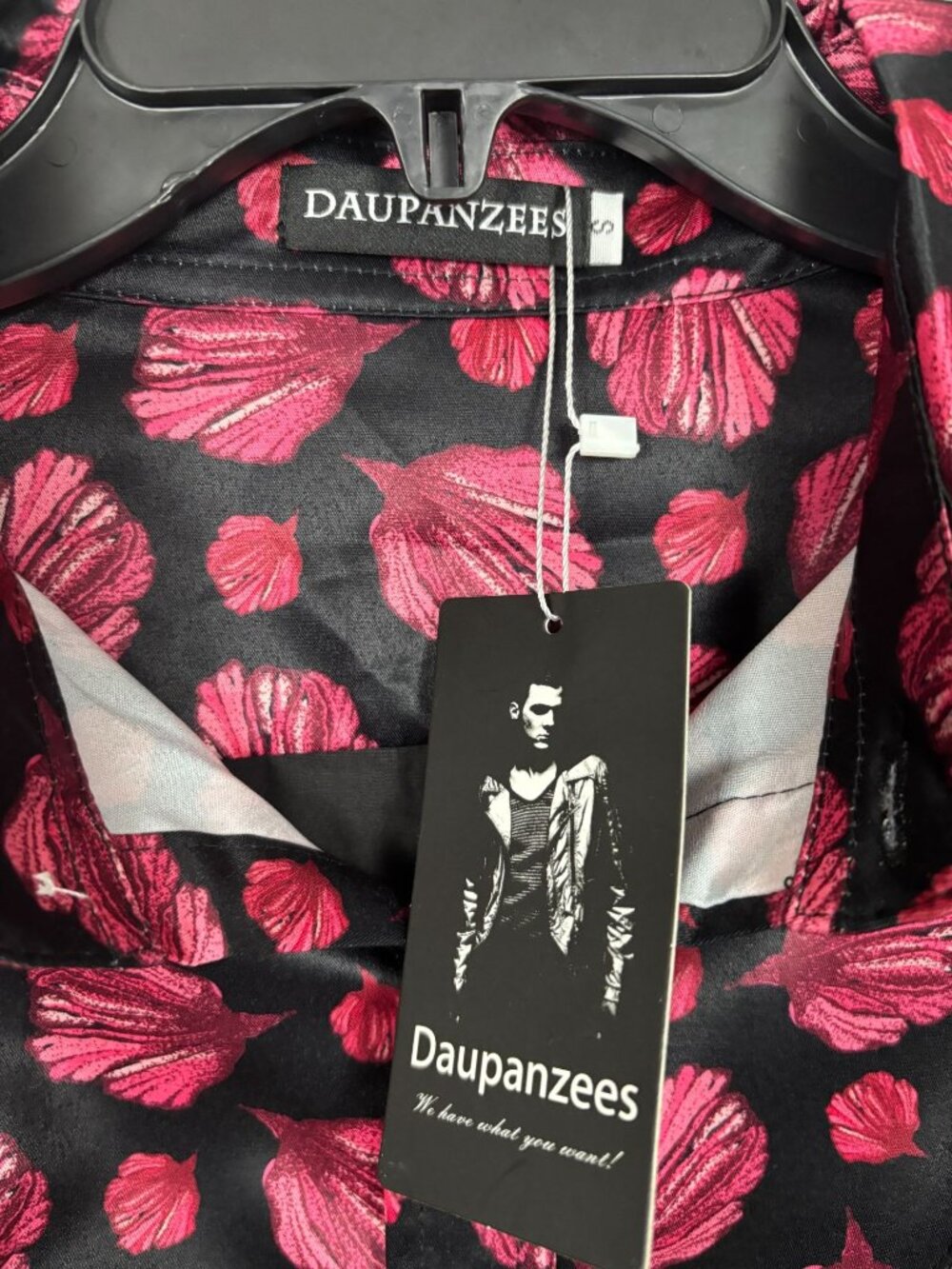 Daupanzees Mens Western Floral Print Shirt Long Sleeves Button-Down Multi Sm NWT - Picture 5 of 7